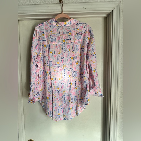 NWOT Lilly Pulitzer Seacoast Linen Summer Serenade Button Down - Picture 6 of 11